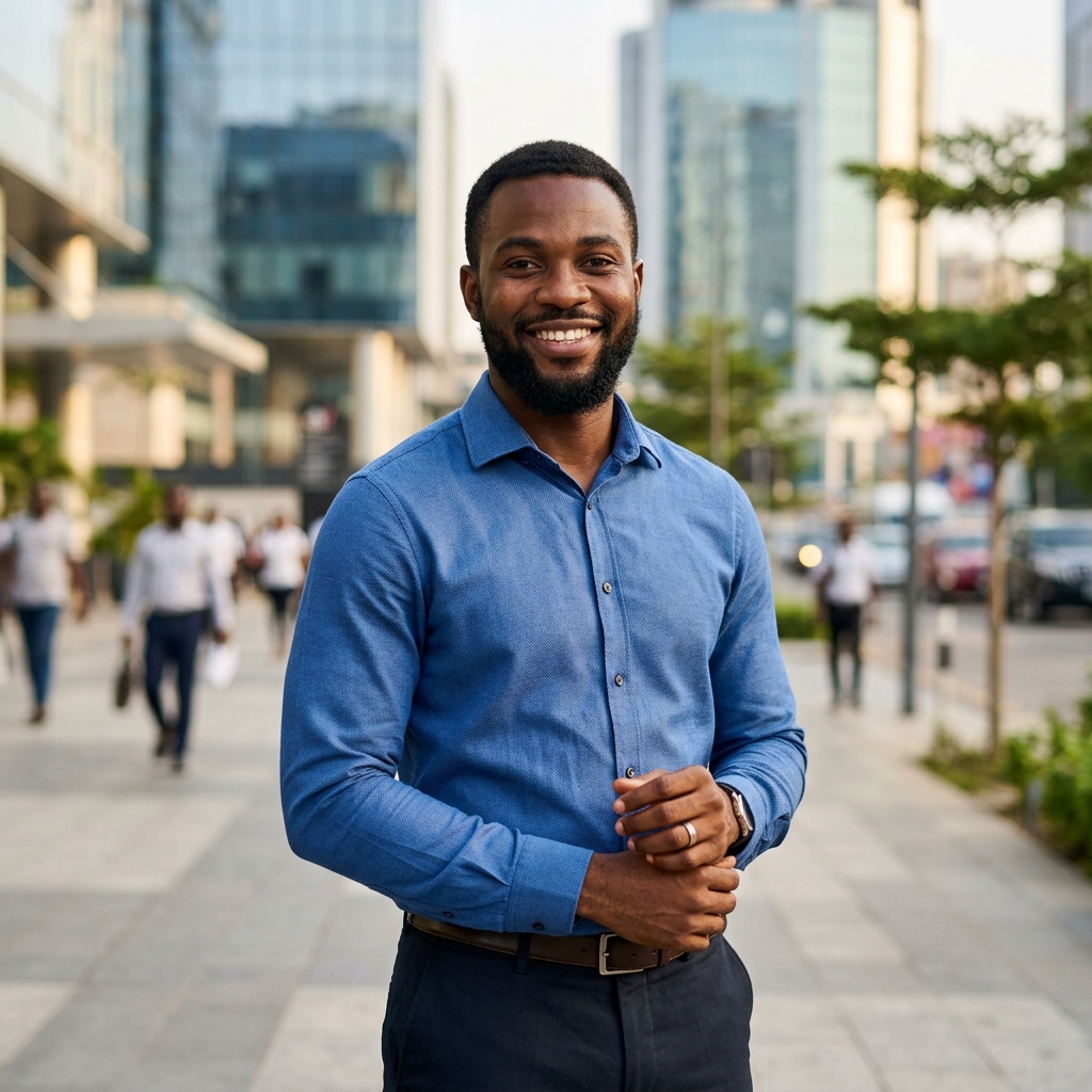 Nigerian professional using Orepay mobile app